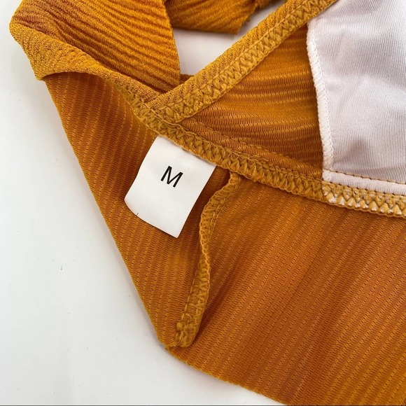 NEW Selfiego Orange Ruffle Bikini Swim Top - Picture 7 of 8